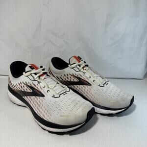 Brooks Mens Adrenaline Ghost 13 1203381D192 White Running Shoes Sneakers Sz 10D